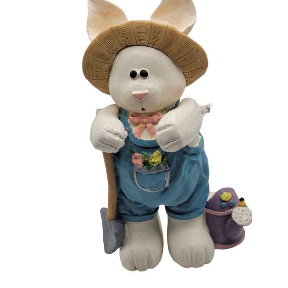 Vintage Easter Bunnies Mr & Mrs. Rabbits & Decorative Easter Eggs - Picture 4 of 12